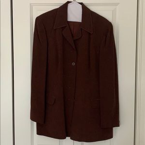 Brown two piece dress suit